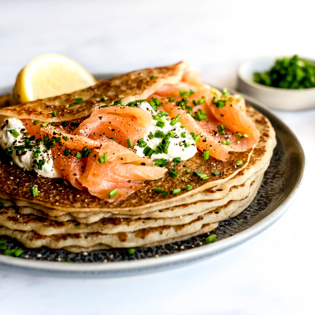 Tried our pancake mix for dinner yet? These savoury versions are a go-to when short on time for a quick supper...

#pancakes #pancakestack #savourysupper #glutenfree