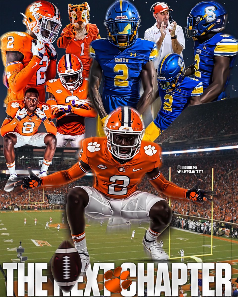 Lifetime  Commitment to <a href="/ClemsonFB/">Clemson Football</a> Thank you 🙏🏾 <a href="/CoachVenables/">Brent Venables</a> <a href="/CoachConn/">Mickey Conn</a> My <a href="/OscarSmithFB/">Oscar Smith Football</a> Family <a href="/coachcscott/">Coach Scott</a> <a href="/CoachEddie2/">Coach “Eddie” Burk Jr💎🎸👣</a> and teammates‼️ #Allin 🟠🟣🐅