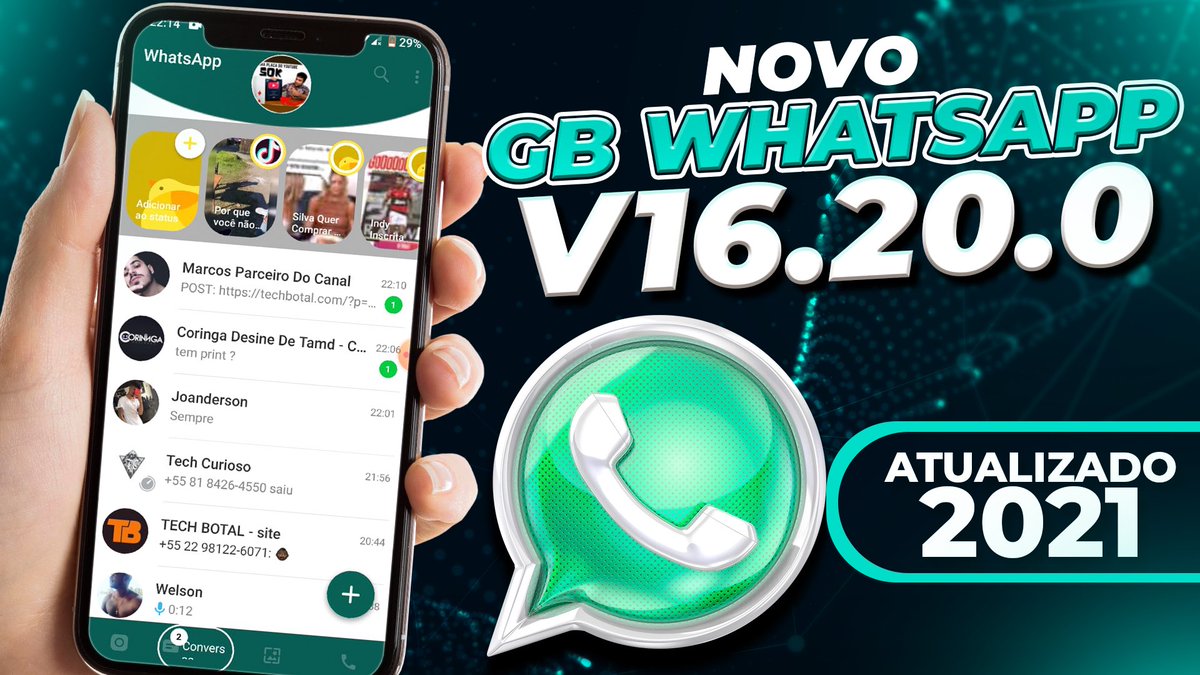 techcurioso's tweet photo. SAIUUU!! NOVO GB WHATSAPP ATUALIZADO 2021 (V16.20.0)

https://t.co/zW4GWpmipQ

#WhatsApp #gbwhatsapp #wpp #mod #android #mobile https://t.co/WF1fDI1EDQ