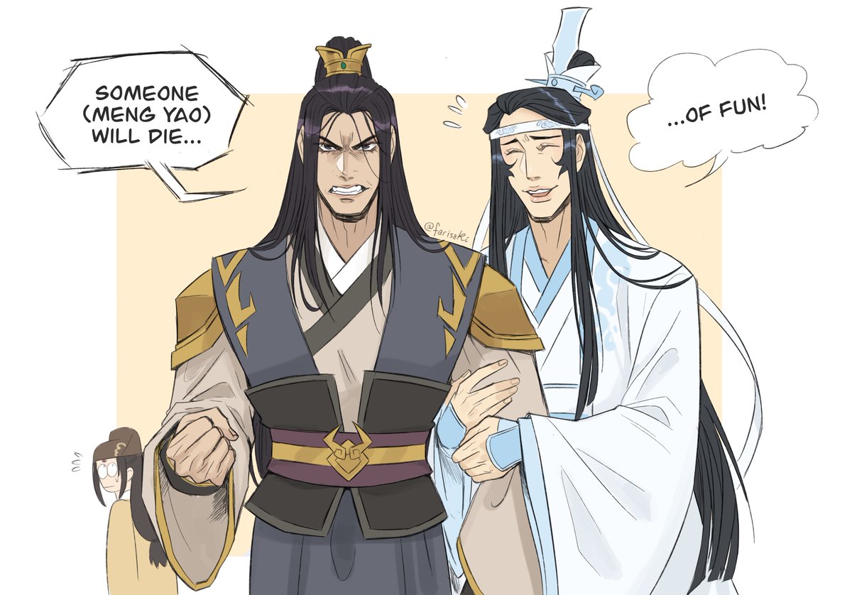 farisaki's tweet photo. I wish they’d just get along😔😔😔

#MDZS #mdzsfanart #3zun #lxc #nmj #jgy https://t.co/jGuOoZeRFi