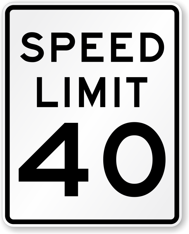 "Don't know why, I have to drive so fast my car has nothing to prove, it's not new. But it'll do 0 to 60 in 5.2" Alabama said it best! We'll be highlighting the speed limits throughout town during the next few weeks. For instance, most of Portsmouth Ave is 40!