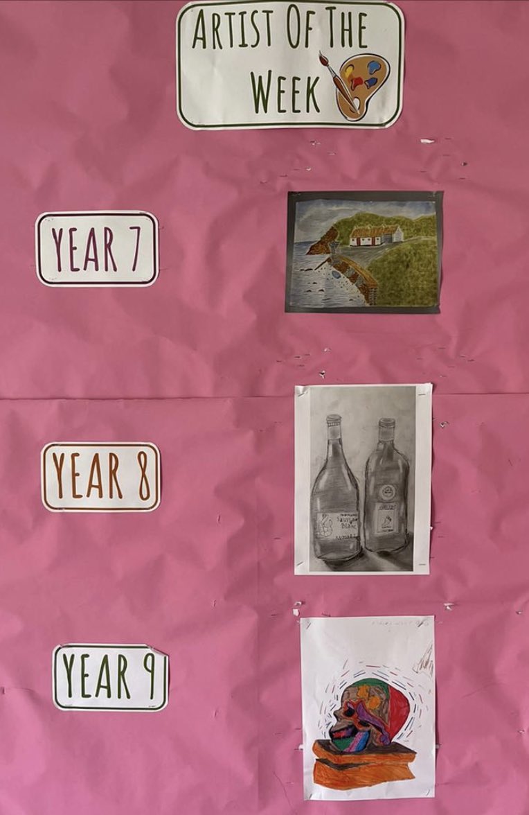 A huge well done to our artists of the week this week! It’s not been easy working in the heat!! 🌞 Some fantastic work produced by our students <a href="/MersthamPark/">Merstham Park School</a> 👏🏻