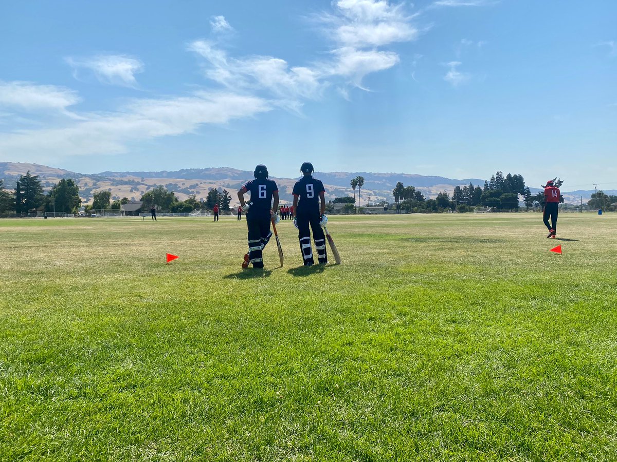 usacricket's tweet photo. Underway for today's action at the USA Cricket Training and Selection Camp in California as the ‘U19 Blues’ bat 1st vs the ‘U19 Reds’ in a T20 today with the game being reduced by Coaches so as to manage player welfare with extreme heat

🏏LIVE SCORES🔢: https://t.co/kUXynnp7k7 https://t.co/JG1jJVNr62