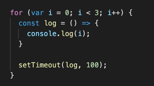 #javascript 

6 years ago, I had my first interview starting with a few Javascript tricky questions.

1. What is the output of the following code block?
2. What if you use "let" instead of "var" in the for loop?
3. Call stack vs. heap memory
