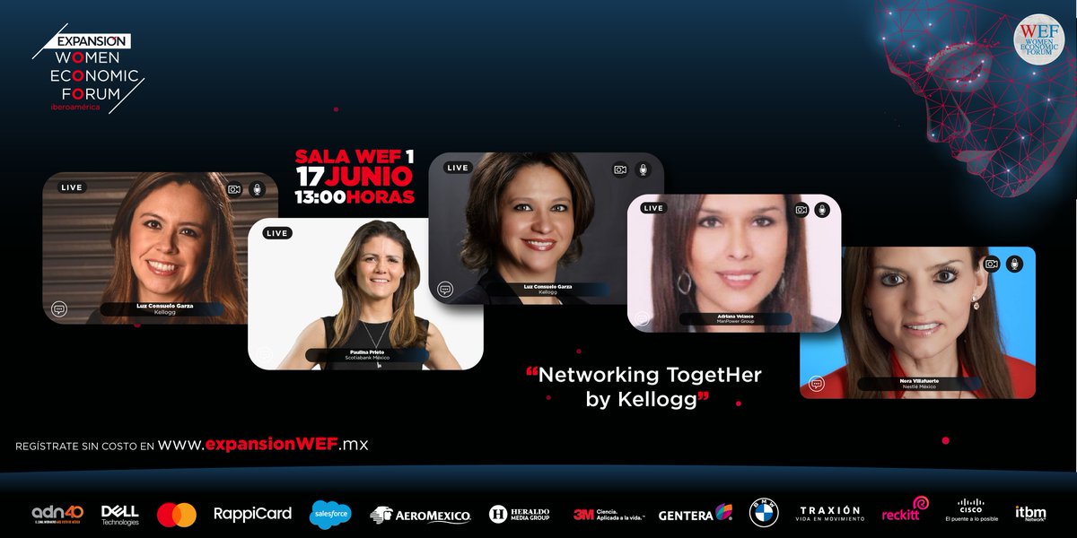 ExpansionMx's tweet image. Desde 2017, Kellogg creó #NetworkingTogetHER para conectar con organizaciones y compartir mejores prácticas relevantes que promuevan la inclusión y el desarrollo de las mujeres.

🔴 SALA WEF 1
💻 expansionWEF.mx
#ExpansiónWEF2021  
@WEFIberoamerica