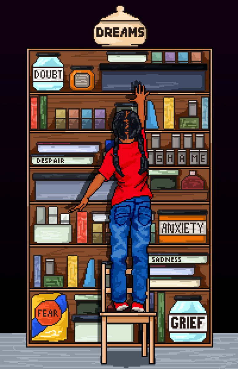 #pixelart piece titled: "Childhood Dreams" now on @withFND