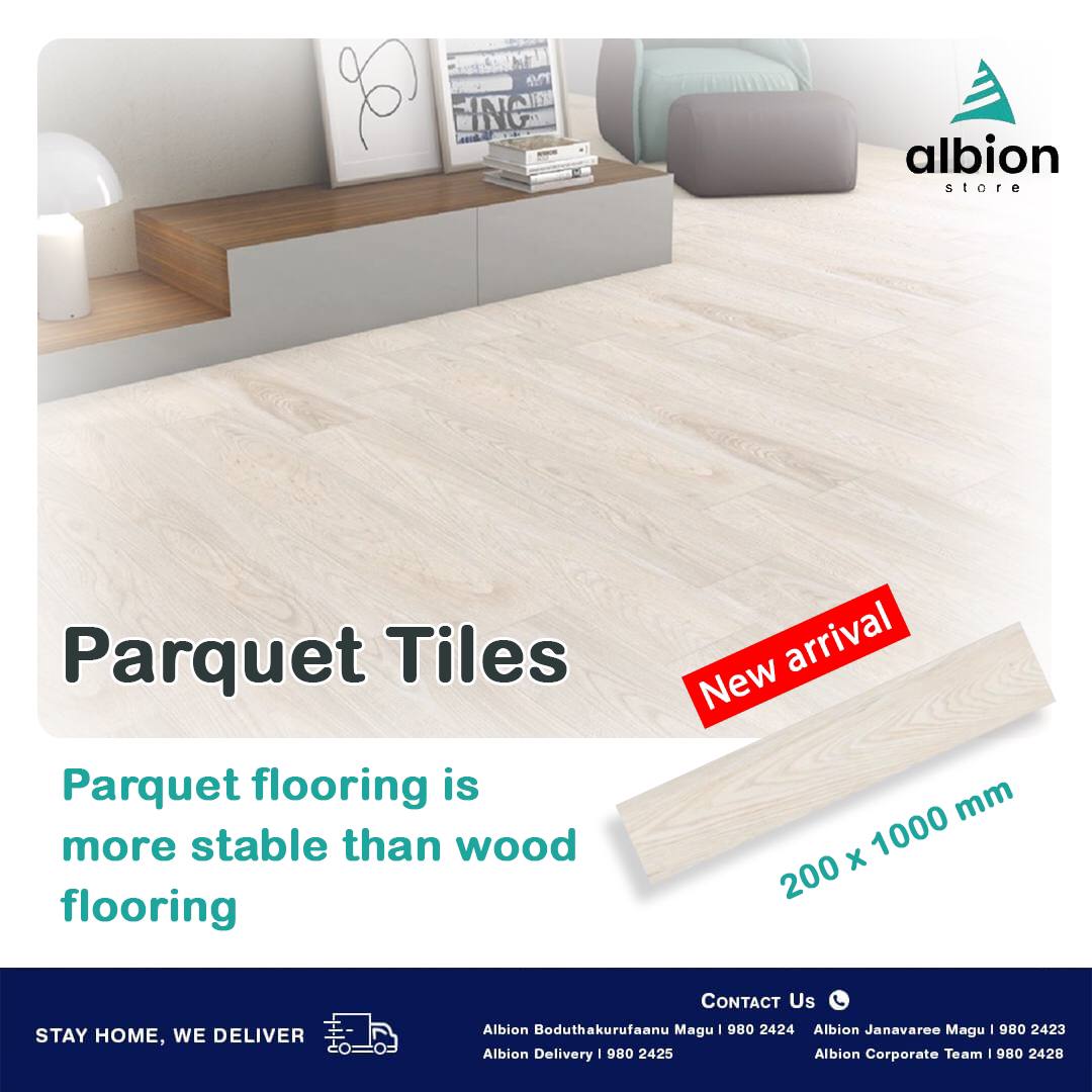 AlbionStore_mv's tweet photo. The perfect alternative for wooden flooring but better! #ParquetTiles

📲 Boduthakurufaanu Magu Outlet: 980 2428
Janavaree Magu Outlet: 977 2266

#albion #albionstore #albionmv #teamalbion #askholdingspvtltd #hardwarestore #maldives #parquettiles #parquet #woodenparquet https://t.co/Z8oRPQJSyd