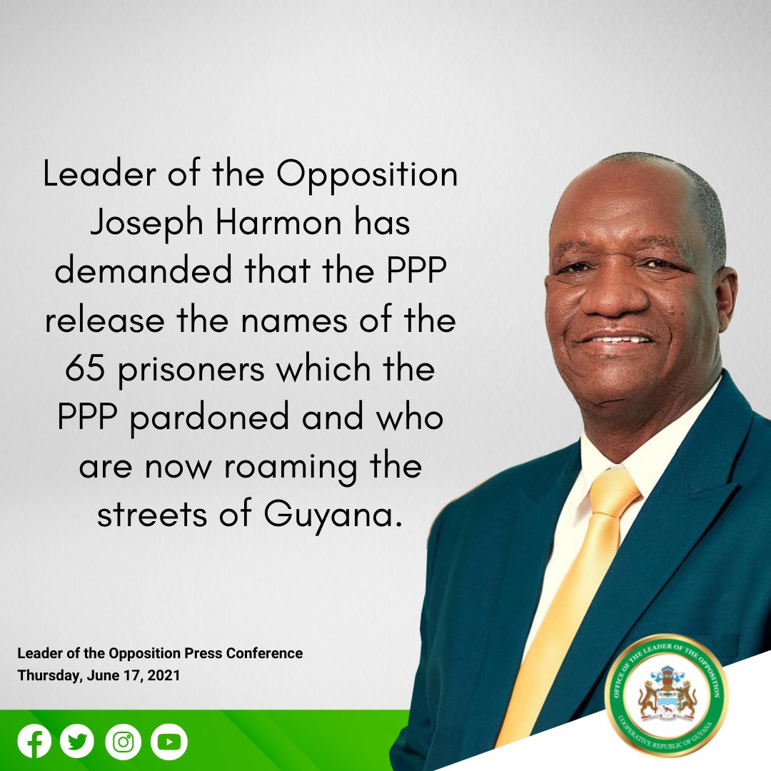OppLeader's tweet photo. Why were Guyanese made aware of the name of the released prisoners..more secrets and lies. #Dictatorship #sameoldPPP
@CARICOMorg https://t.co/HLAZDpbGs4