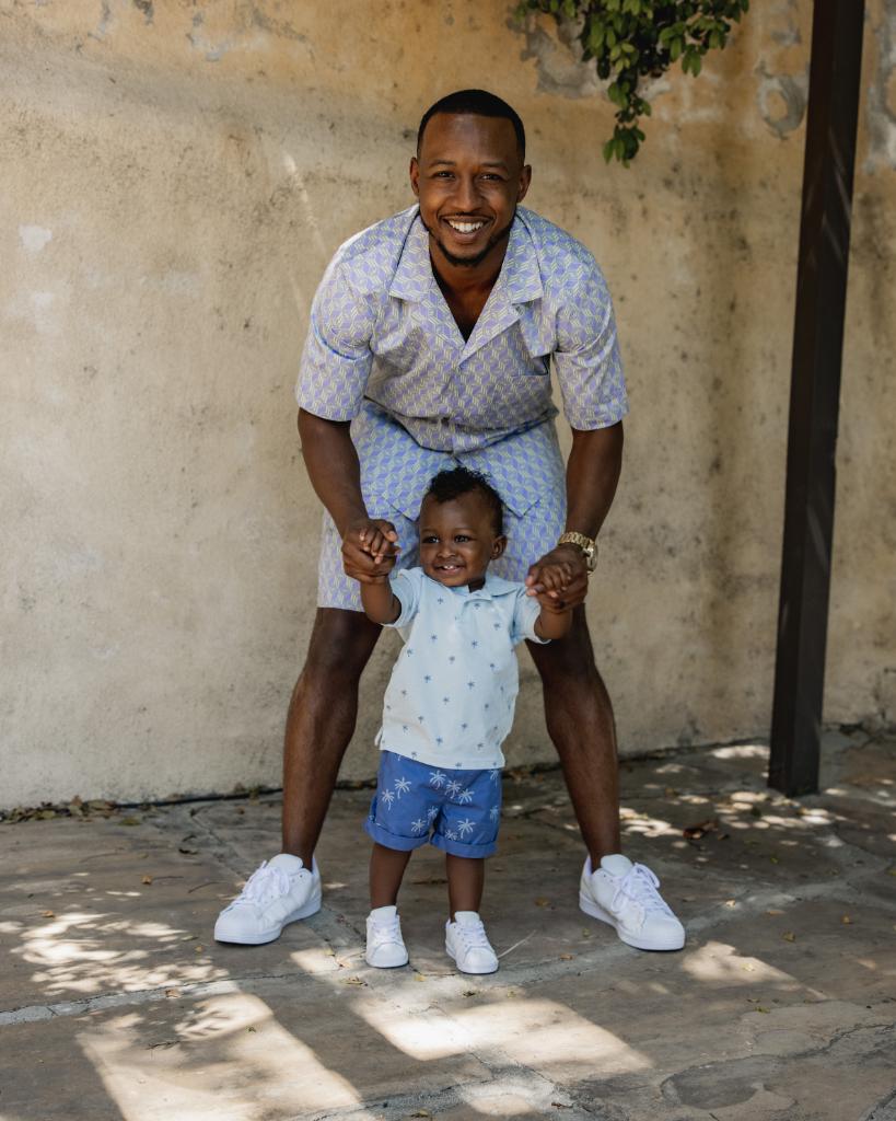 Footaction's tweet photo. .@chrispayton7 is staying fresh in #adidas . On being a dad to one-year-old Carter, he says: Having a son has taught me that I have to be the man that I want him to be. I have to be integral, honest, and strong. I have to be all these things that I want him to be.” #KeepDadFresh https://t.co/B2eCNiKuKy