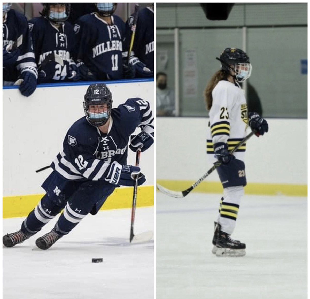 Congratulations to rising sophomore, Caleigh Murphy ‘24 (left) and incoming freshman, Emily Morin ‘25 (right) for earning a spot at @usahockey National Camp this summer in Minnesota! Way to represent! @millbrkmustangs
