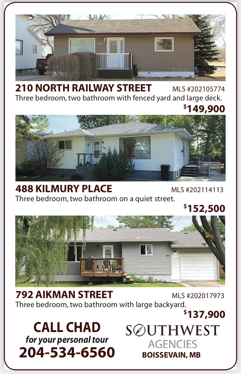 SWAgenciesMB's tweet photo. Awesome houses!!! Ready to Go!! #Boissevain https://t.co/szrrALmIXM