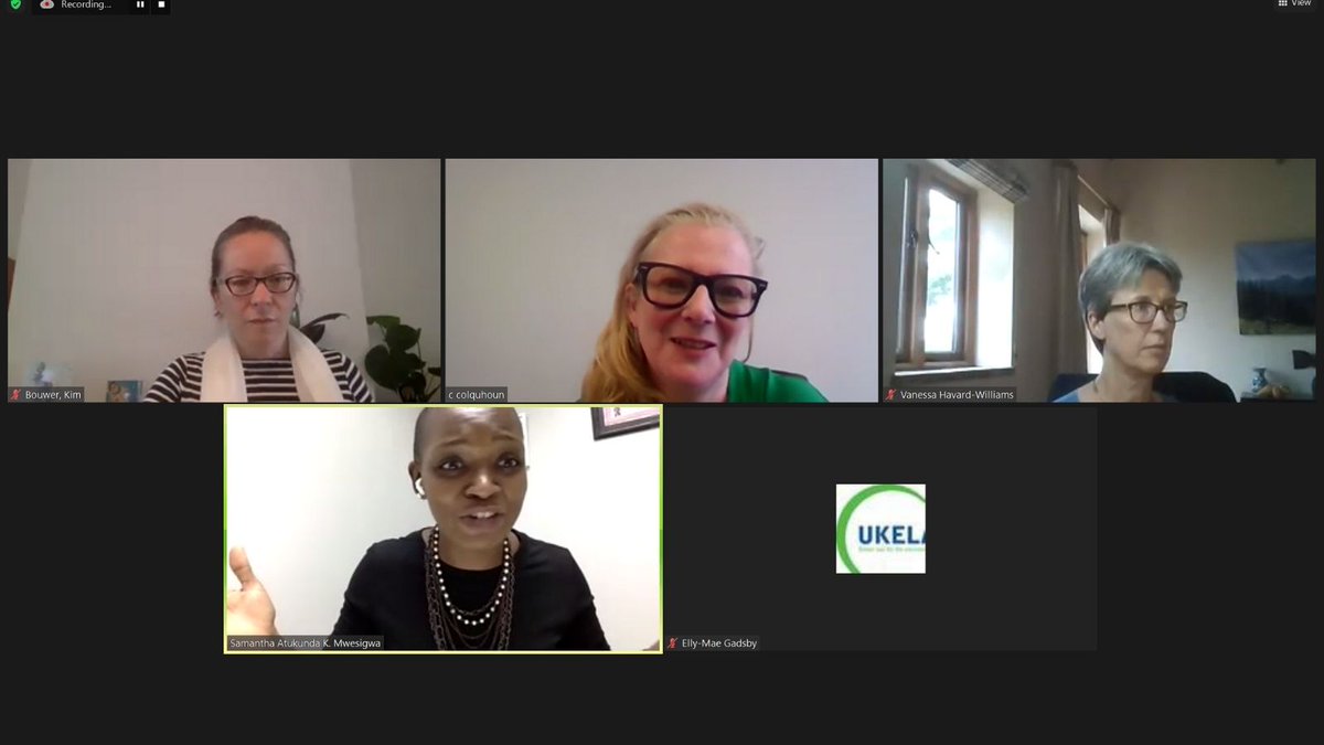 It was great to see an all-woman panel handle the #ClimateLitigation session so expertly today.  Thanks to <a href="/realkimbouwer/">Kim Bouwer</a> <a href="/UniExeCornwall/">University of Exeter, Cornwall</a>;  Vanessa Havard-Williams <a href="/LinklatersLLP/">Linklaters LLP</a>; Samantha Atukunda K. Mwesigwa <a href="/Greenwatch_Ug/">Greenwatch</a> &amp; <a href="/CelinaColquhoun/">Celina Colquhoun</a> <a href="/39EssexChambers/">39 Essex Chambers</a>
#UKELA2021