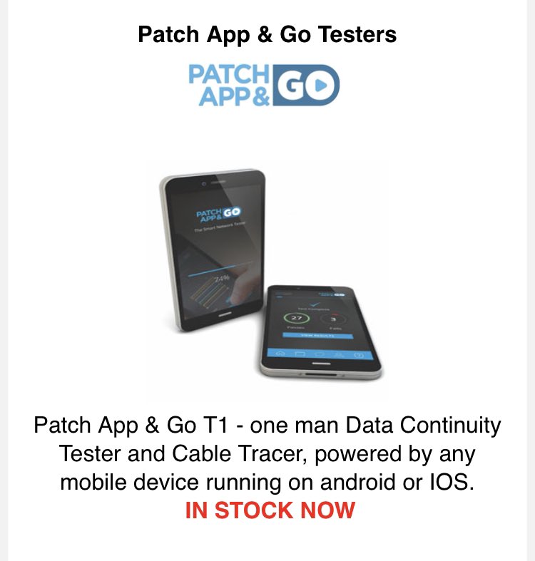 FndSales's tweet image. Great bit of kit from @patch_app_go available from stock on a next day service. Contact @FndSales on 01295257247 for further info.