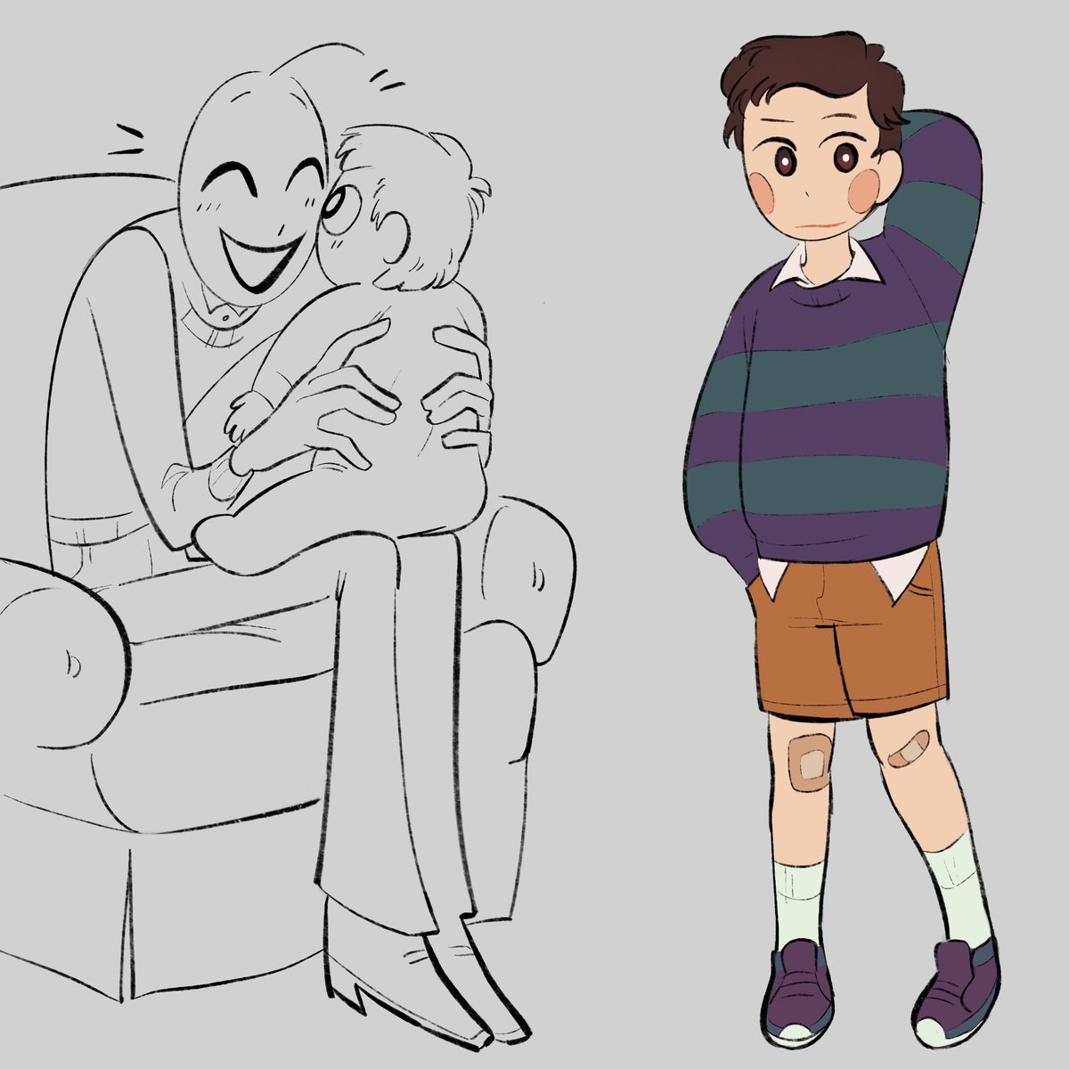 BaldiEnjoyer's tweet photo. Some Baldi family junk.  Haven’t drawn Andrew yet (unless you count McDonald’s gremlin lol) so I wanted to try. https://t.co/YGPnmwNqkO