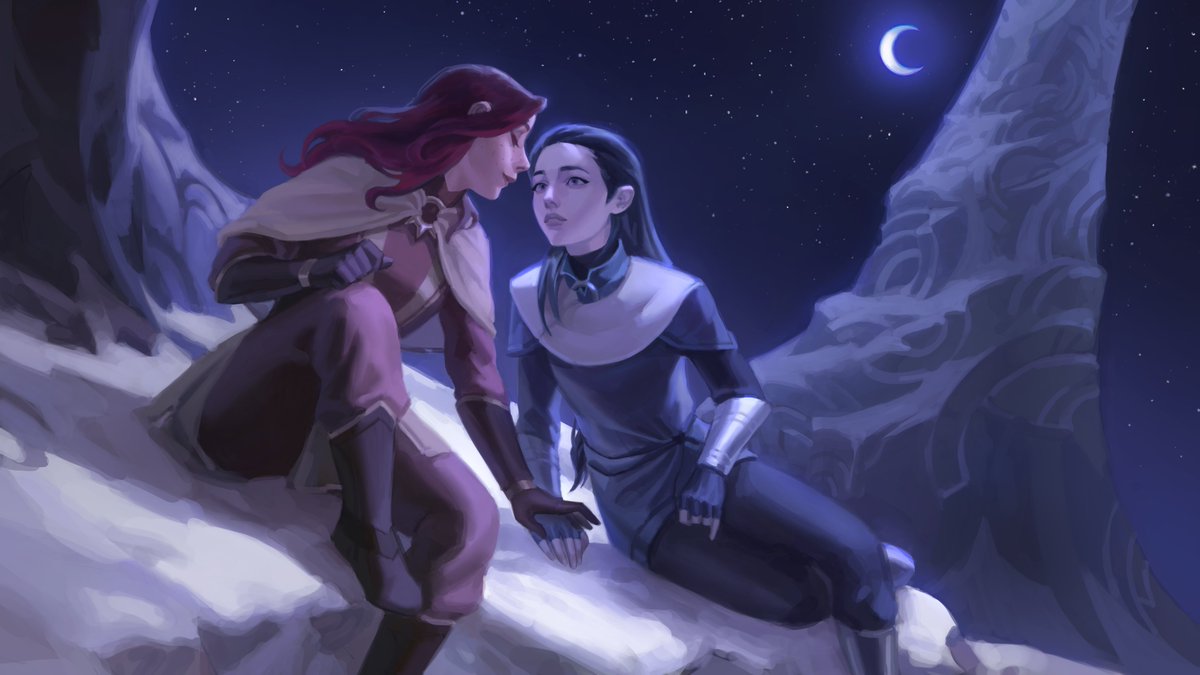 ☀O Sol e a Lua se alinharam!🌙

Mas... aquele brilho, aquela luz prateada e suave que vinha de cima fez com que me sentisse em paz pela primeira vez em muito tempo.

🏳️‍🌈Leia o conto 'Ascenda Comigo' de Leona e Diana em: riot.com/3zx4OCV