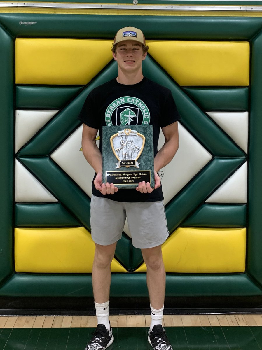 We weren’t able to have an end of season banquet this year, so <a href="/janke_cal/">Cal Janke</a> received our outstanding wrestler award this morning before open mats. Not the setting we’re used to, but a quiet honor before a morning of hard work seems like an appropriate way for Cal to receive this.
