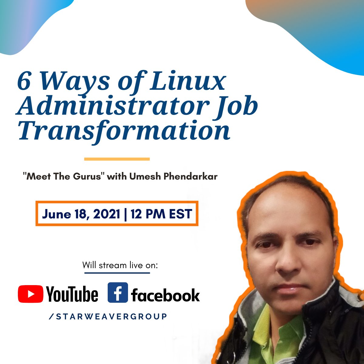 6 Ways of Linux Administrator Job Transformation with Umesh Phendarkar. Learn More: starweaver.com/meet-the-gurus…

#Linux #Admin #Jobtransformation #administration  
#Webinar #podcasts #edtech #starweaver