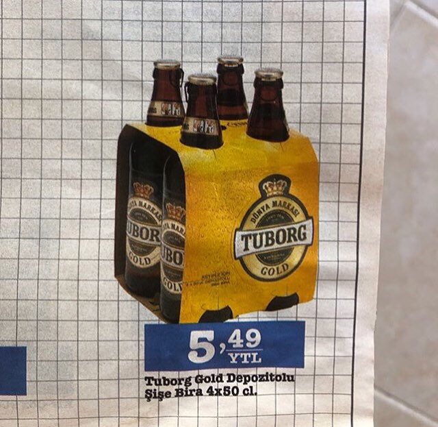 XpressTR's tweet photo. Dörtlü Tuborg Gold'un 2007 yılında 5,49 YTL'ye satıldığı zamanlar.. https://t.co/OHRWjx7zOe