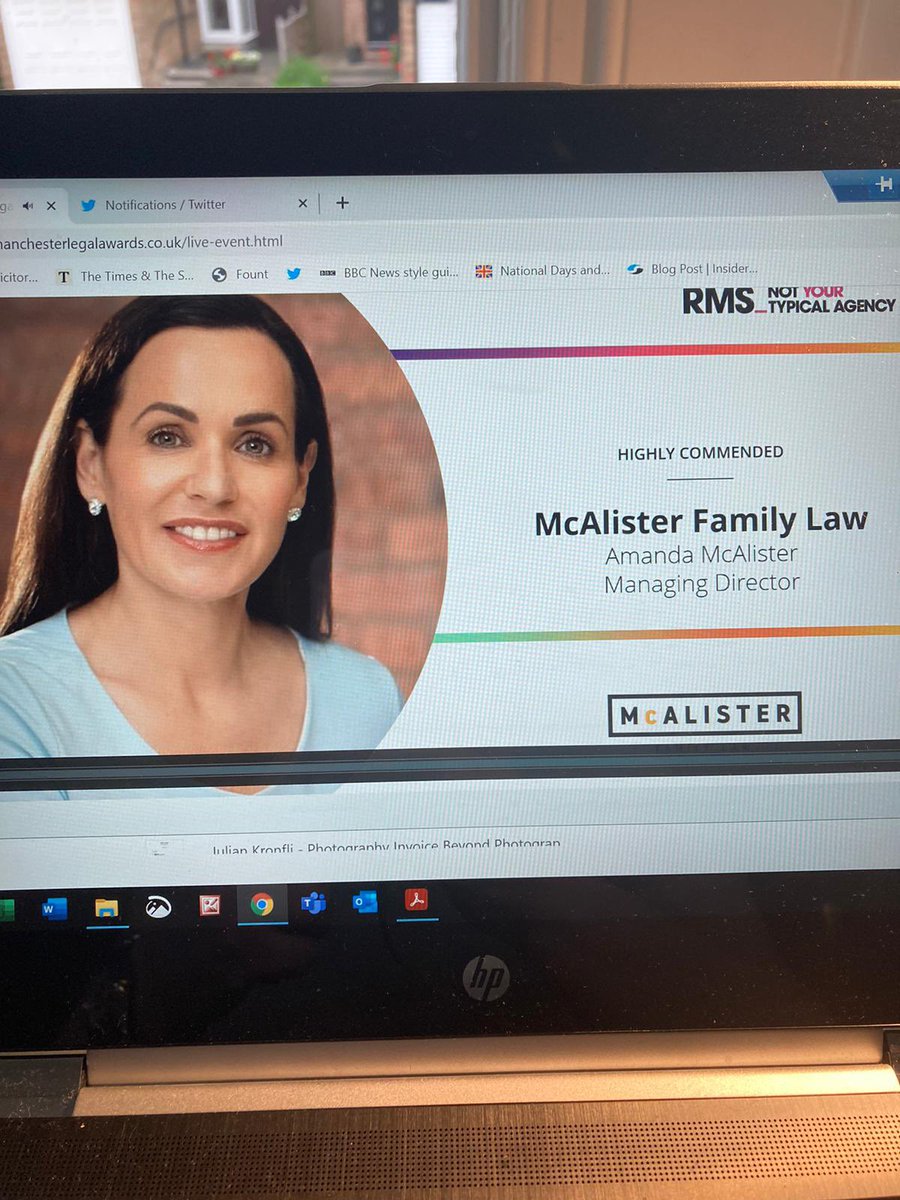 McAlisterFamLaw's tweet image. Brilliant result tonight as the team won “Highly Commended” in a fiercely competitive field. #MLA2021 #proud