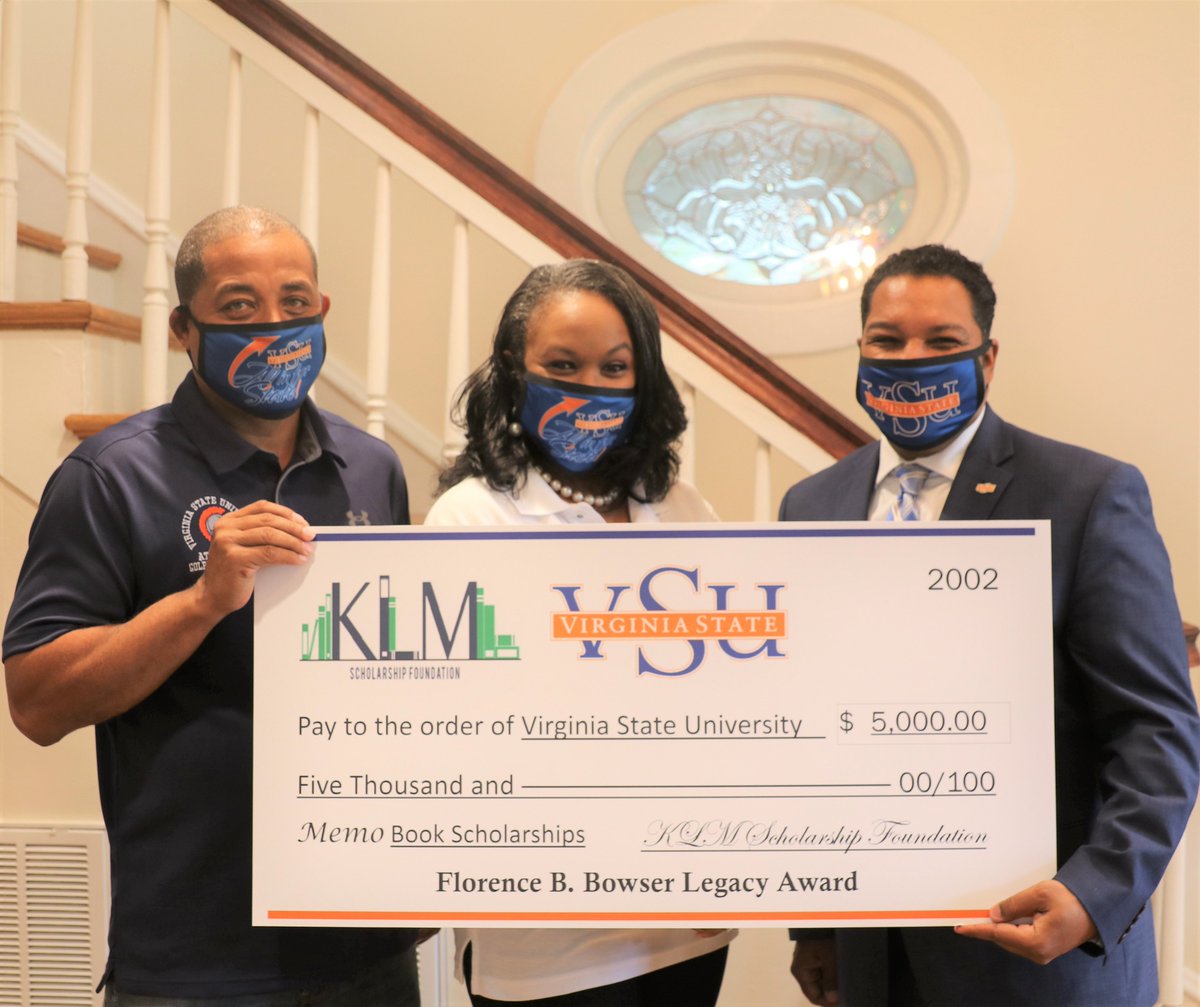 VSU_1882's tweet photo. The @KLMFoundation is #AllInForState! 

On behalf of the @VSUCOE we thank you for your support to Virginia State and our students by donating $5,000 towards book scholarships. https://t.co/2Tyeopudvx