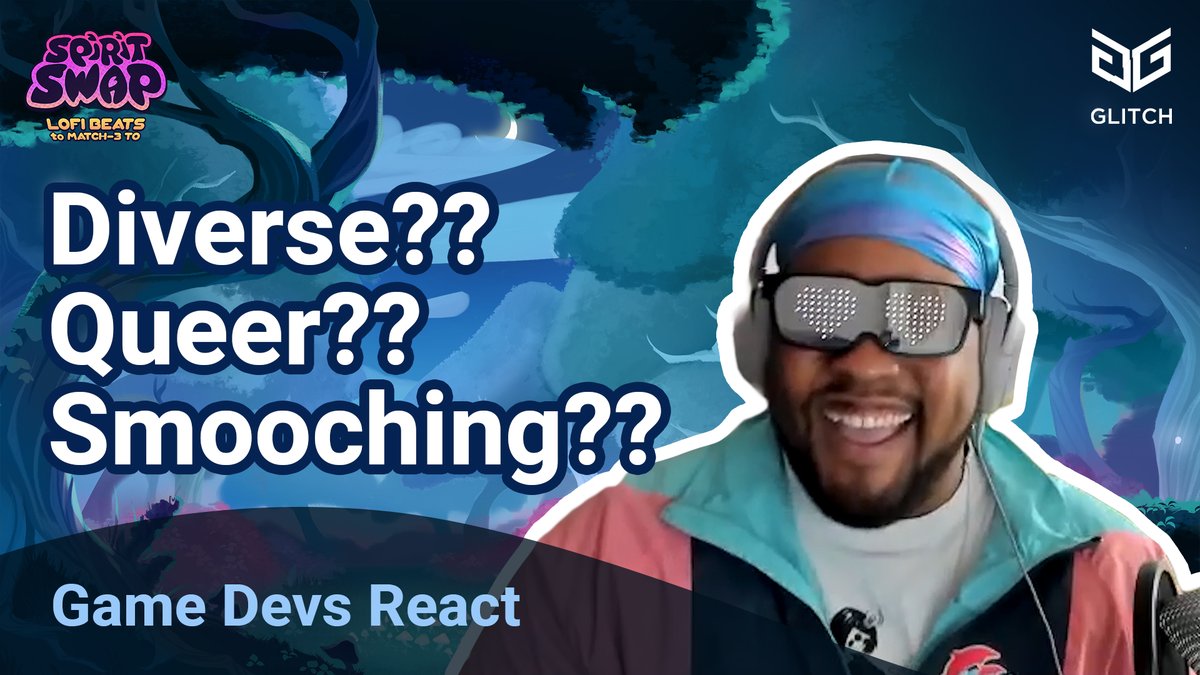heyglitch's tweet photo. Watch the new Game Devs React: Réjon Maximum Crash (@Maximum_Crash)  vibe checks Spirit Swap fans! https://t.co/spiU36VXpM

And don't forget to wishlist Spirit Swap on Steam!
https://t.co/hgscdGoW5A

#GameDevsReact https://t.co/8CUSrDXnHO