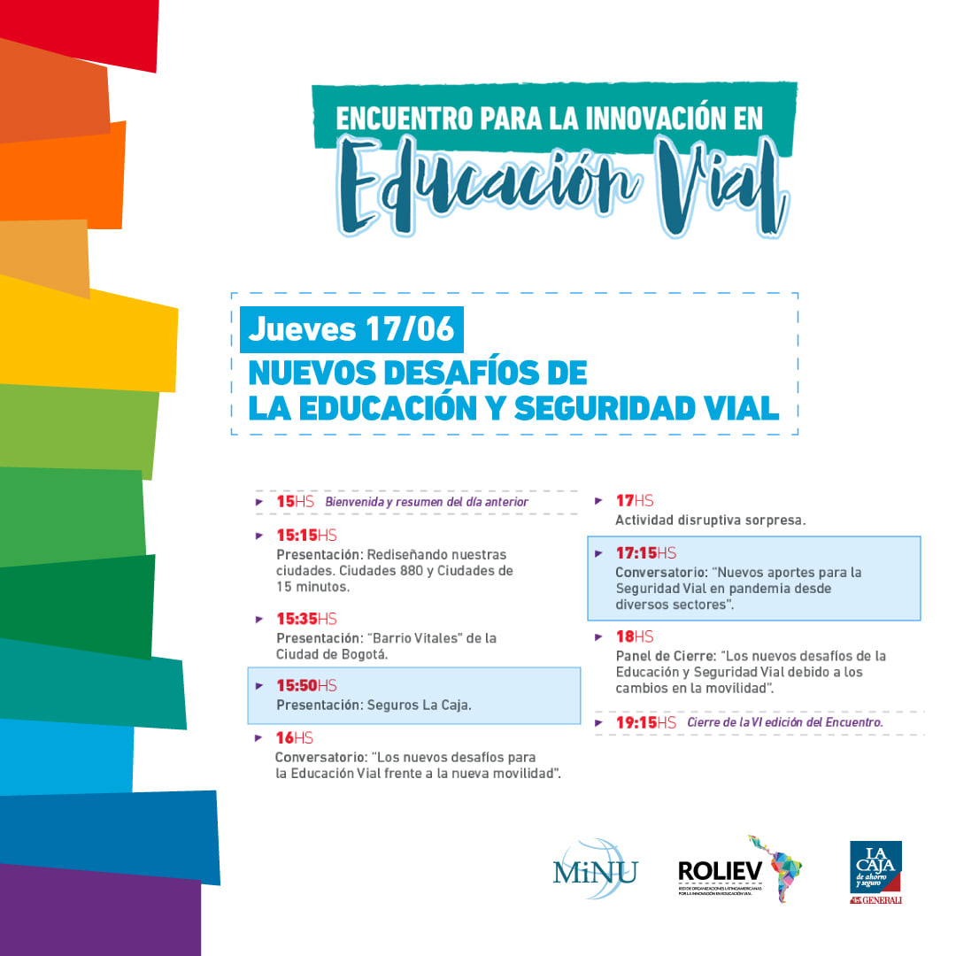 samimramirez's tweet photo. Ya arrancó la 2da jornada del 6to Encuentro para la Innovación en Educación Vial! #EIEV @somosroliev @asociacionminu 
Sumate gratis acá: https://t.co/R7A8fK2hmV

#seguridadvial  #seguridadvialsustentable #PreveníconLaCaja #LaCajaTeCuida https://t.co/QOiMgpzsej