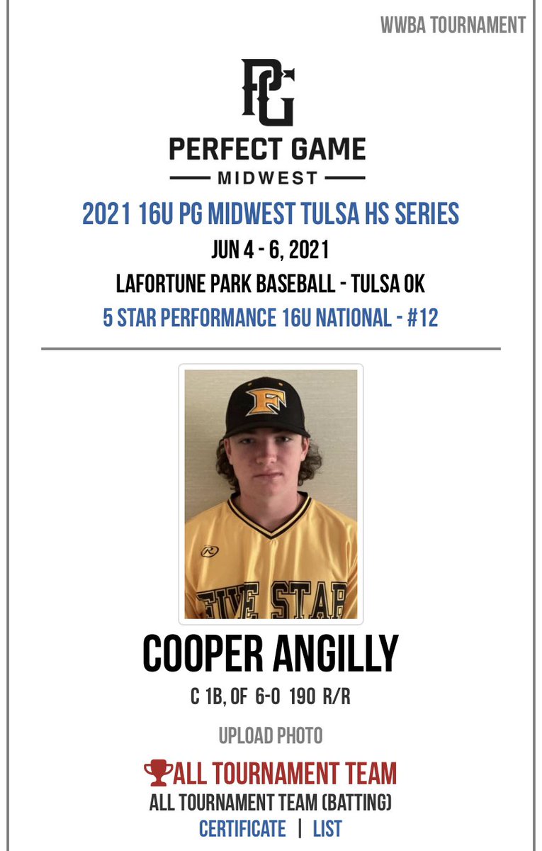 Thank you <a href="/PGMidwestBB/">Perfect Game Midwest Baseball</a> - all tournament team. <a href="/PG_Scouting/">Perfect Game Scout</a> <a href="/NicoMoran/">Nico Moran</a> <a href="/BrandonHathaw19/">Brandon Hathaway</a> <a href="/PerfectGameUSA/">Perfect Game USA</a> <a href="/AGBaseball9/">Alex Guerra</a> <a href="/GUCoachT/">Edwin Thompson</a> <a href="/MitchMormann/">Mitch Mormann</a> <a href="/coachmiller33/">AJ Miller</a>