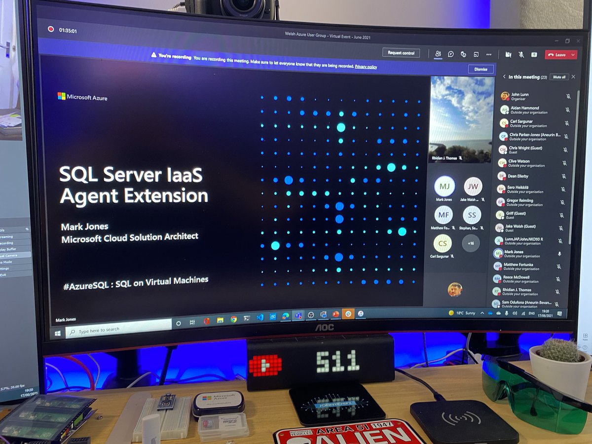 jonnychipz's tweet photo. Fantastic information on @azure #eslz #sentinel #avd #sql from @BasvanKaam @jakewalsh90 Mark Jones and Clive Watson at tonight’s @welshazure Thanks all!! https://t.co/ufBFBCR2Px