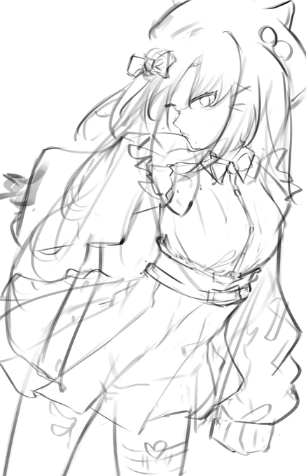 ラフ→線画
これで3時間くらい 