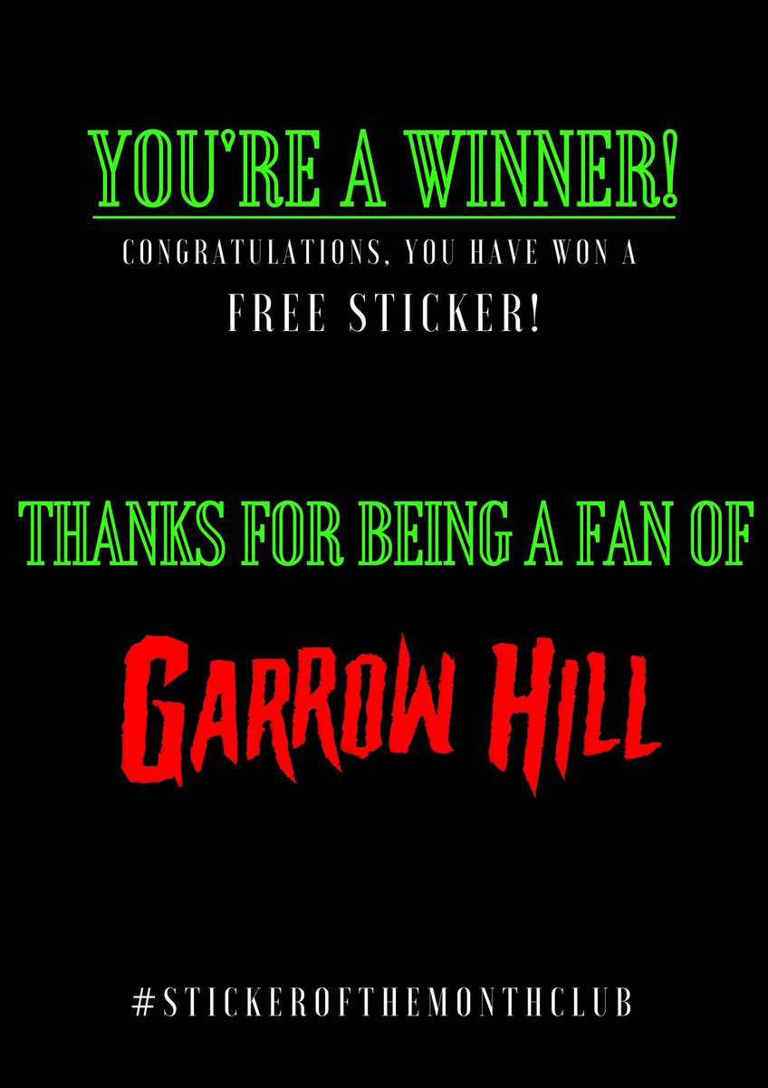 Garrowhillband's tweet photo. This months winner of our #stickerofthemonthclub is @BronBury Well done you, it’s on its way!
If you want a chance to win a cool @Garrowhillband official sticker, sign up for emails and be entered in our monthly draw!! #garrowhillband #aprilwinner #signuptowin https://t.co/7MKISG2pTj