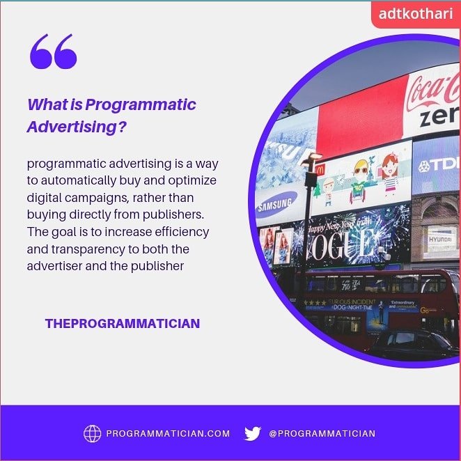 programmatics_'s tweet image. What is #programmatic #advertising ?
#DigitalMarketing #Digital #advertisement #OTT #application #mobile #Desktop #tablet #campaign #SocialMedia #Websites