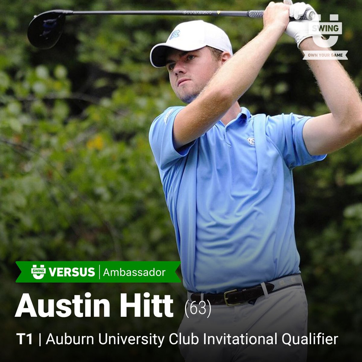 swinguapp's tweet photo. 🎊 A huge congratulations to SwingU Versus Ambassador Austin Hitt for qualifying for the Forme Tour's Auburn University Club Invitational on Tuesday with a 63! https://t.co/kNVBWa4xTr