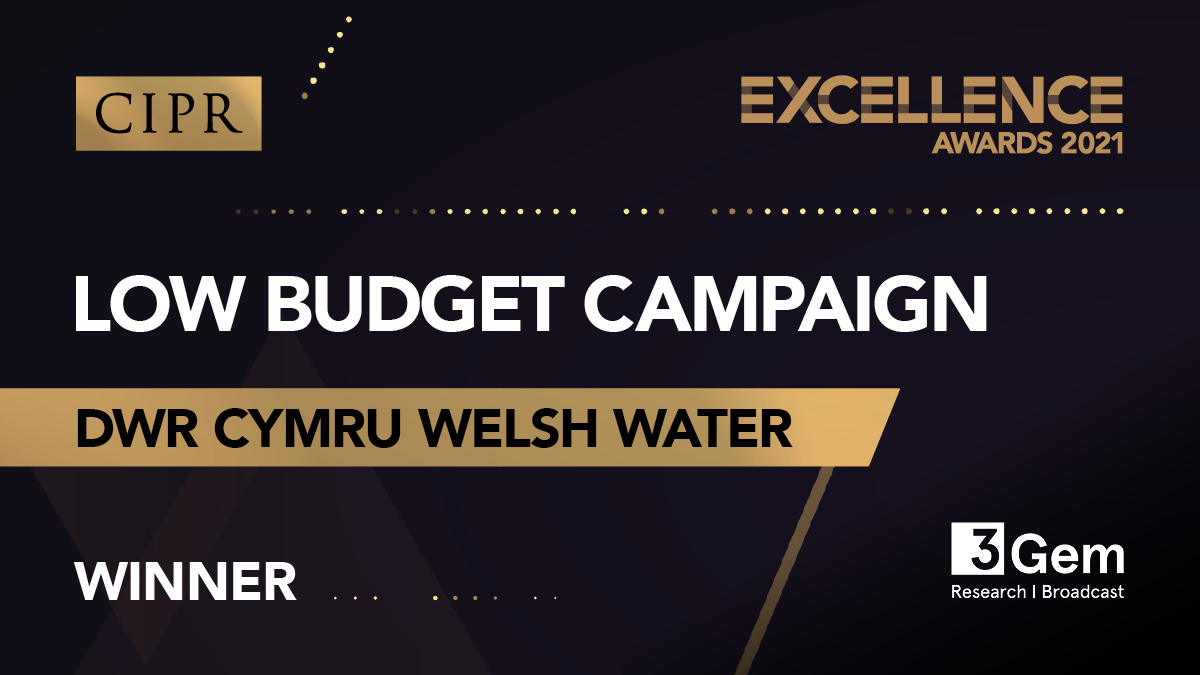 For their, 'Bringing Lisvane and Llanishen Reservoirs back to life' campaign, this year's #CIPRexcel Low Budget Campaign trophy, sponsored by <a href="/3GemResearch/">3Gem Research & Insights</a> goes to <a href="/DwrCymru/">Welsh Water</a> - Congrats!