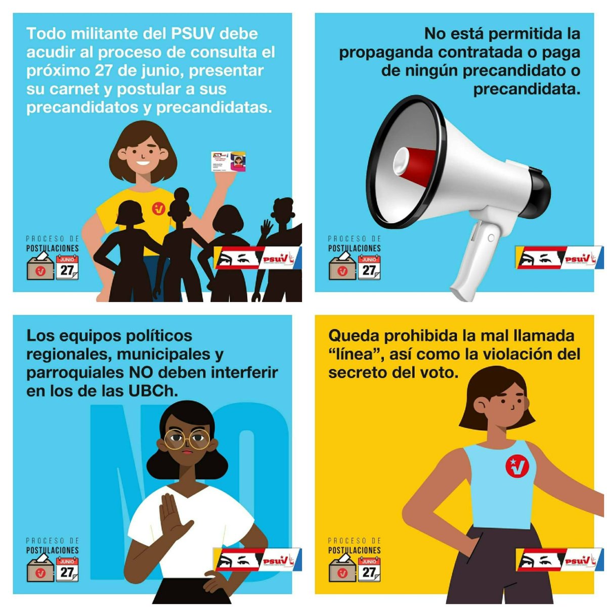 BermudezJoseA's tweet photo. #Repost @PartidoPSUV
...
🛑🚩 ¡EPA, ES CONTIGO! 

Qué debemos hacer y qué no ante el venidero proceso de postulación de las candidatas y los candidatos del PSUV... Aquí te lo decimos: 👇🏼
@FreddyBernal
@Juntosxtachira1 https://t.co/2vemTCF8Ls