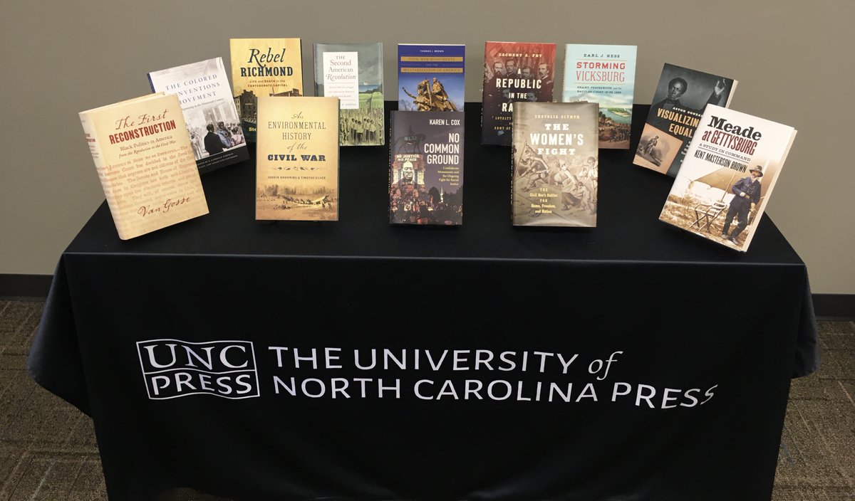 UNC_Press's tweet image. #SCWH2021Conference is here and we hope you'll visit our virtual exhibit! You can browse our new titles in Civil War History, learn more about our Civil War America Series, and connect with editor @MarkSV. @SCWHConference 

uncpress.org/scwh-virtual-e…