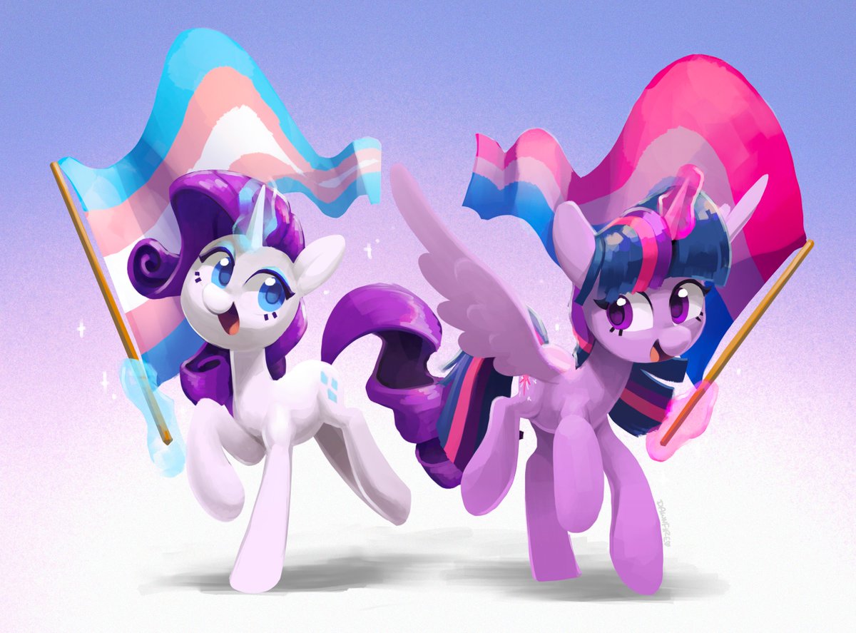 happy pride from rarity &amp; twilight!
❤️🧡💛💚💙💜