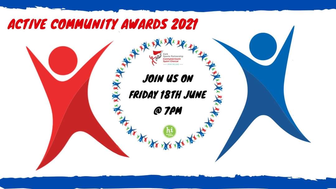 π@CorkSports Active Community Award Winners across 4 categories are being announced at 7pm today Friday 18th June π
Join us for the live stream:
π Facebook: https://t.co/cBRjGWBUdd
π Youtube: https://t.co/5r7HtF6QUt
#ActiveCorkAwards21 #KeepCorkActive #CorkSportsAbility https://t.co/KKchPeWzOU