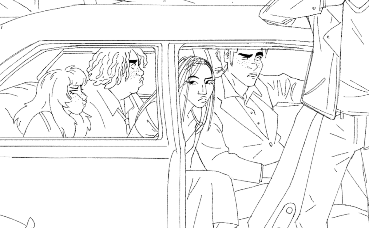 (wip) finally picked this up again but idk how i wanna color it 🤔🤔 maybe just sth simple? 