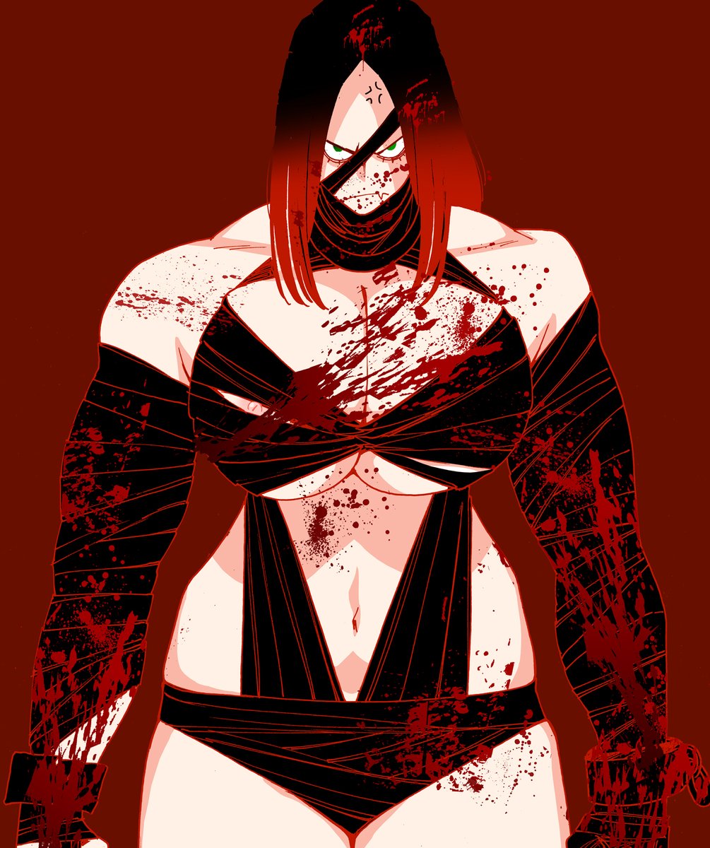 ブラックミイラは宇宙一残忍な女盗賊である。息も乱さず淡々と殺戮強奪を繰り返し「死神も口をつぐむ」と称される。一切の交渉・命乞いに応じず戦場で彼女の声を聞いた者はないと噂されるがイタレリーツクセリー姉妹にはアンアン言わされてしまった。金と殺しとエッチに興味津々の19歳。 