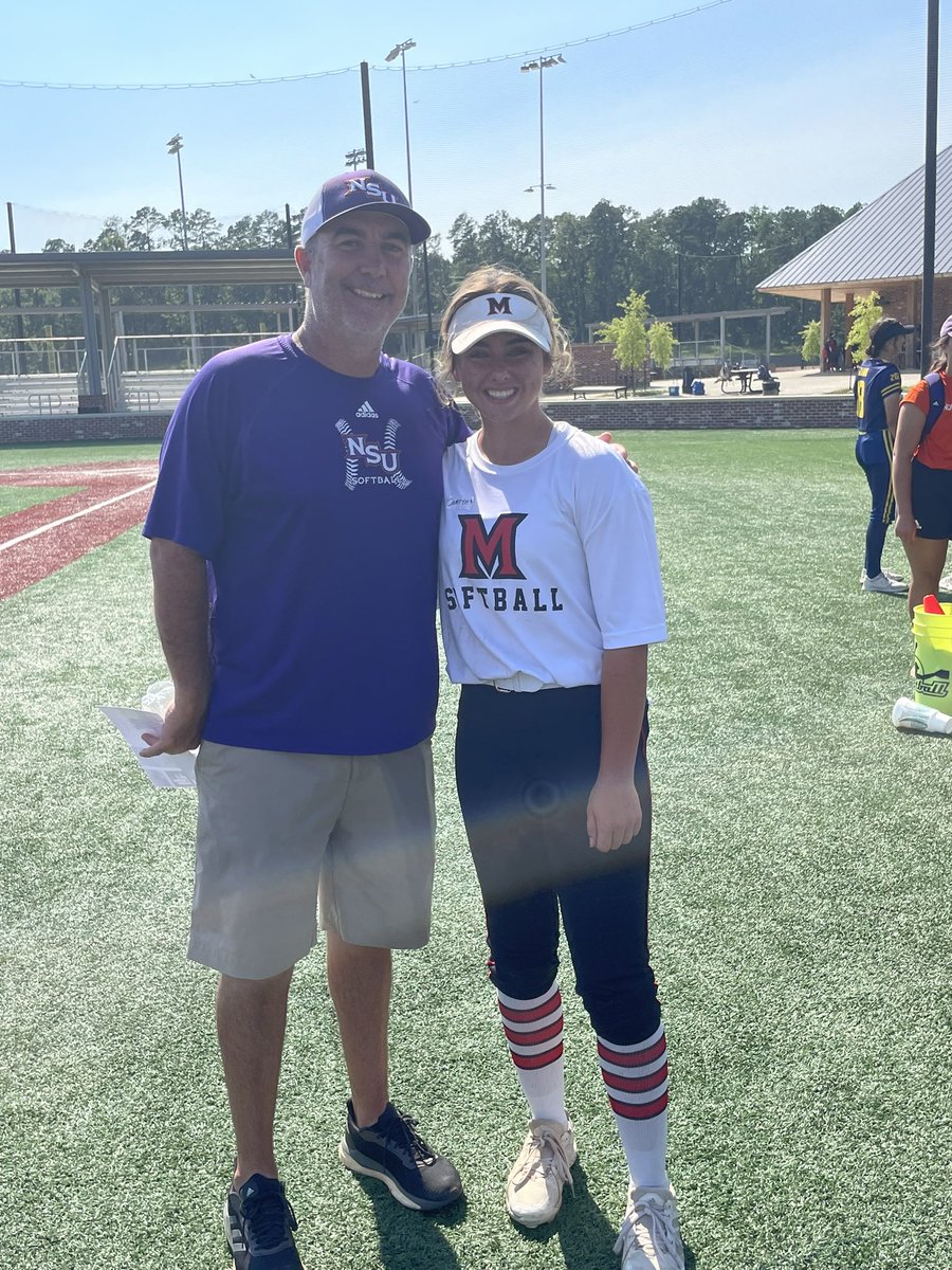 I had at great day at Northwestern Elite Softball Camp today with <a href="/DonaldgPickett/">Donald Pickett</a>! #forkemdemons