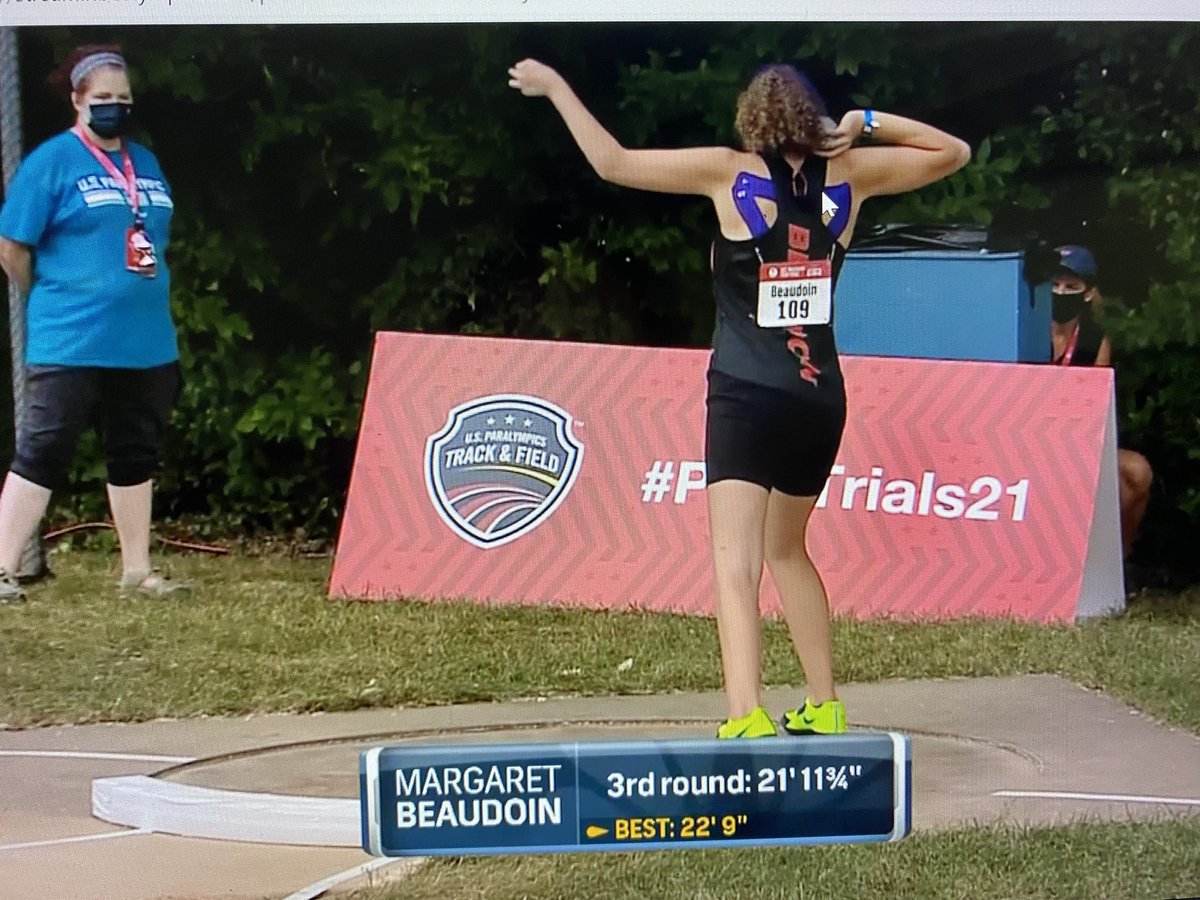NorupPE's tweet photo. This girl has always amazed me!  Today I got to watch her in the 2021 Tokyo Paralympics Trials for shot put….she crushed it!  Keep chasing your dreams!! https://t.co/XAZSMHG3dV