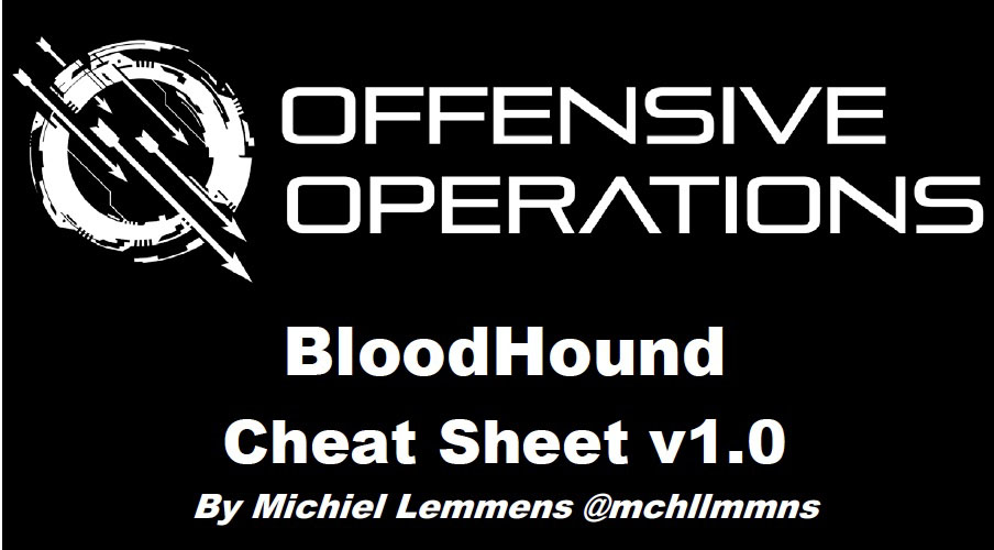 SANSOffensive's tweet image. Like the new BloodHound Cheat Sheet? Check out the supporting blog from @mchllmmns, BloodHound – Sniffing Out the Path Through Windows Domains!

Read the blog here! sans.org/u/1eOP

Download the cheat sheet here: sans.org/u/1ebe #ADattacks #SharpHound #SEC560
