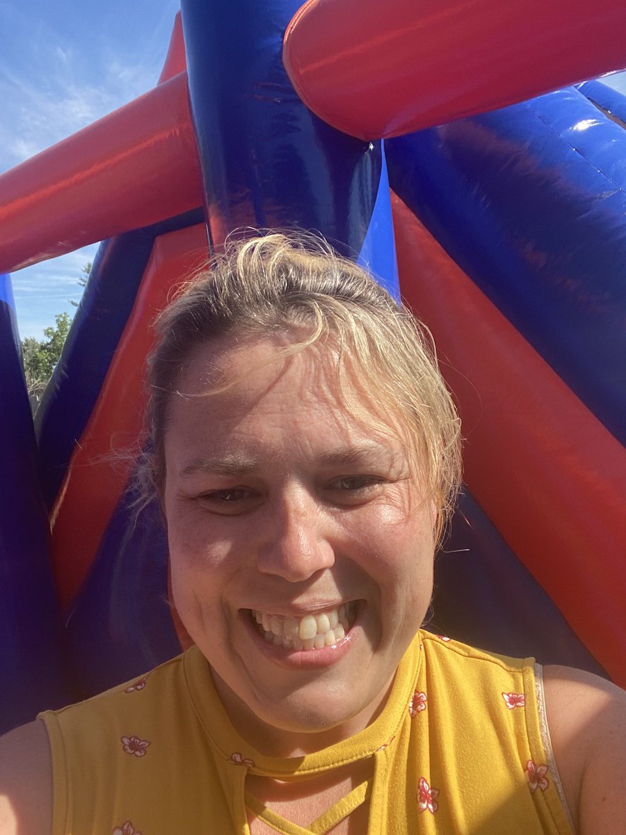 blakely_vicki's tweet photo. Yep, that’s me, messy hair, slight black eye &amp; a huge grin on a bouncey castle! Let your inner child out to play, you won’t regret it! #havefuneveryday #smile #yourenevertoooldtoplay #innerchild https://t.co/aU5Y0wkmWZ
