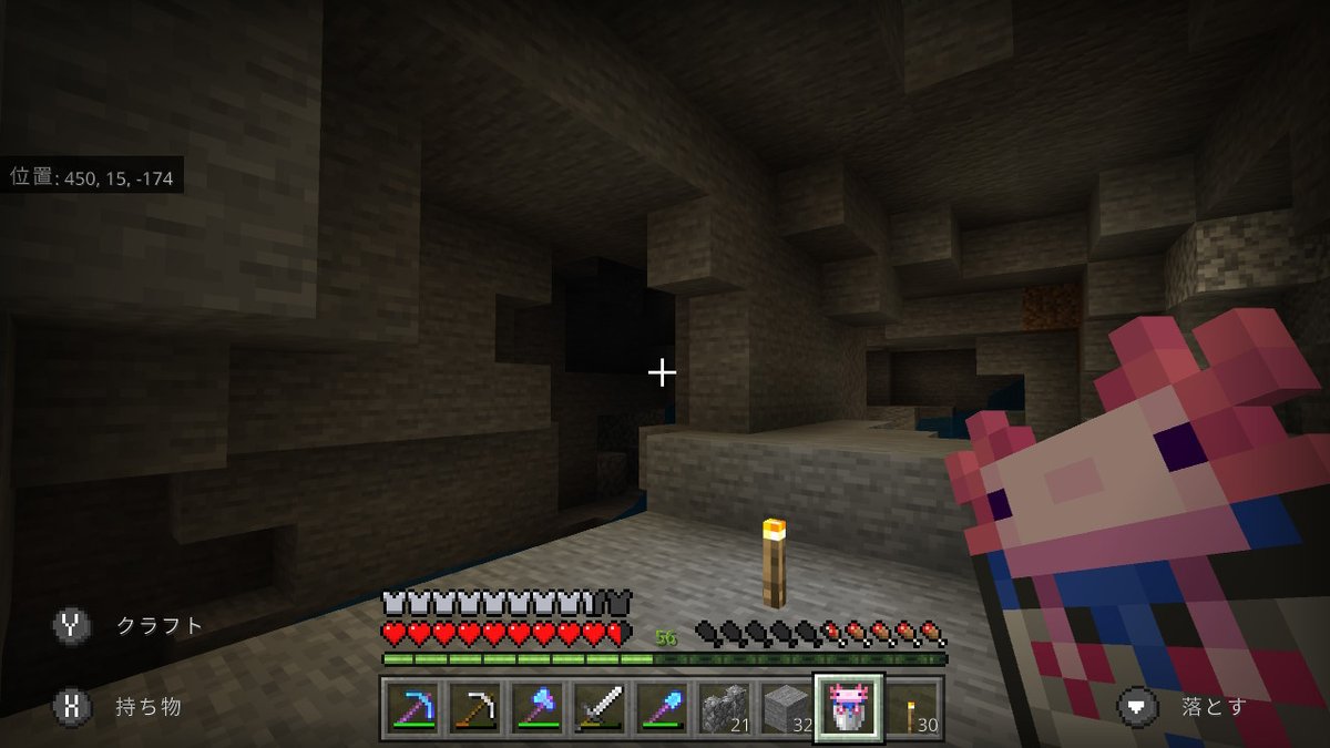 Yamajet على تويتر バケツでウーパールーパーつかまえた かわいい Minecraft マイクラ マインクラフト Nintendoswitch