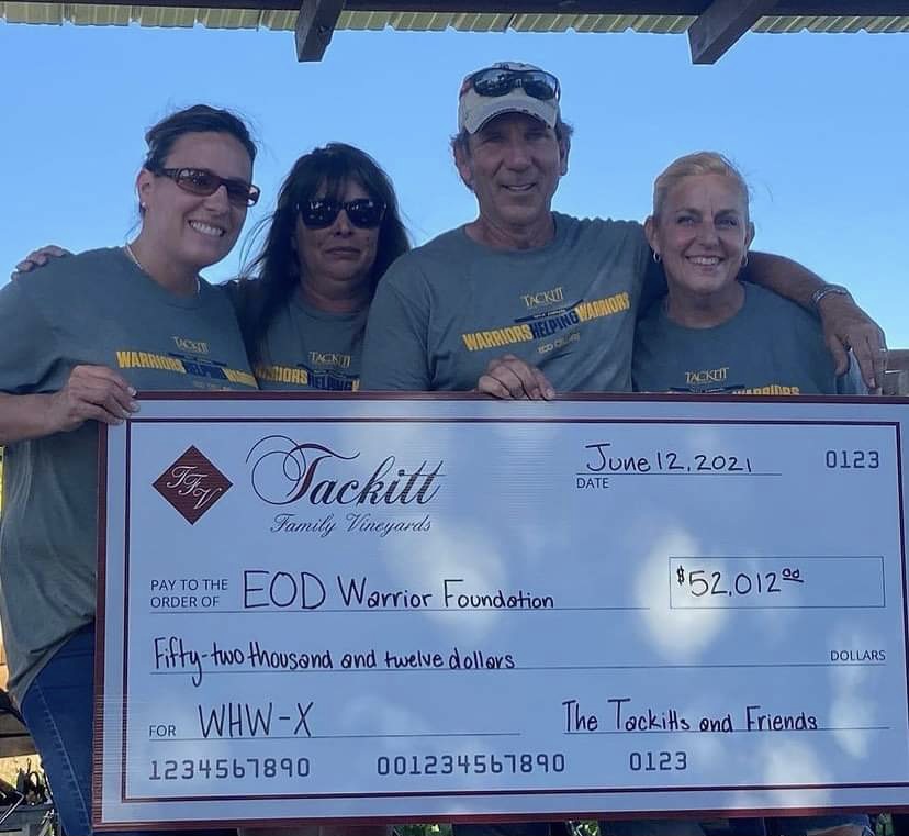 We'd like to offer a HUGE thank you to Tackitt Family Vineyards for hosting the 10th Annual Warriors Helping Warriors event this past weekend! And a big thank you to all of the supporters, volunteers, and participants who helped make this event a success!