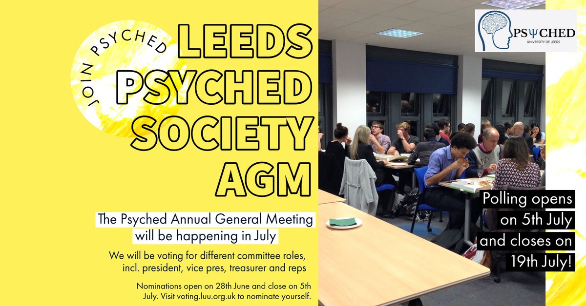 Joined Psyched! Nominate yourself and vote in our July AGM!