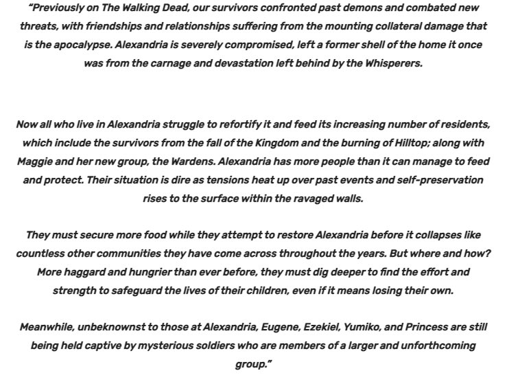 The Walking Dead World Official Synopsis For Season 11 Of Thewalkingdead T Co Fjieaflurn Twitter The Walking Dead World Official Synopsis For Season 11 Of Thewalkingdead T Co Fjieaflurn Twitter