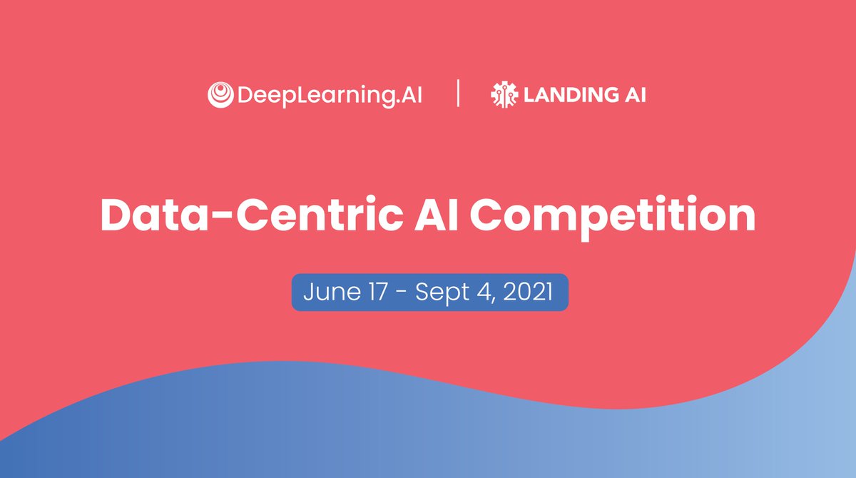 Announcing the Data-Centric AI competition! I’m excited to invite you to participate in this new competition format, and see how you can improve an AI system only by refining the data it depends on! bit.ly/3vwE56i