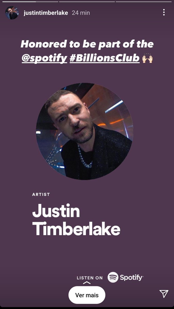 Congrats @jtimberlake #billionsclube
 #Spotify #SpotifyOnlyYou