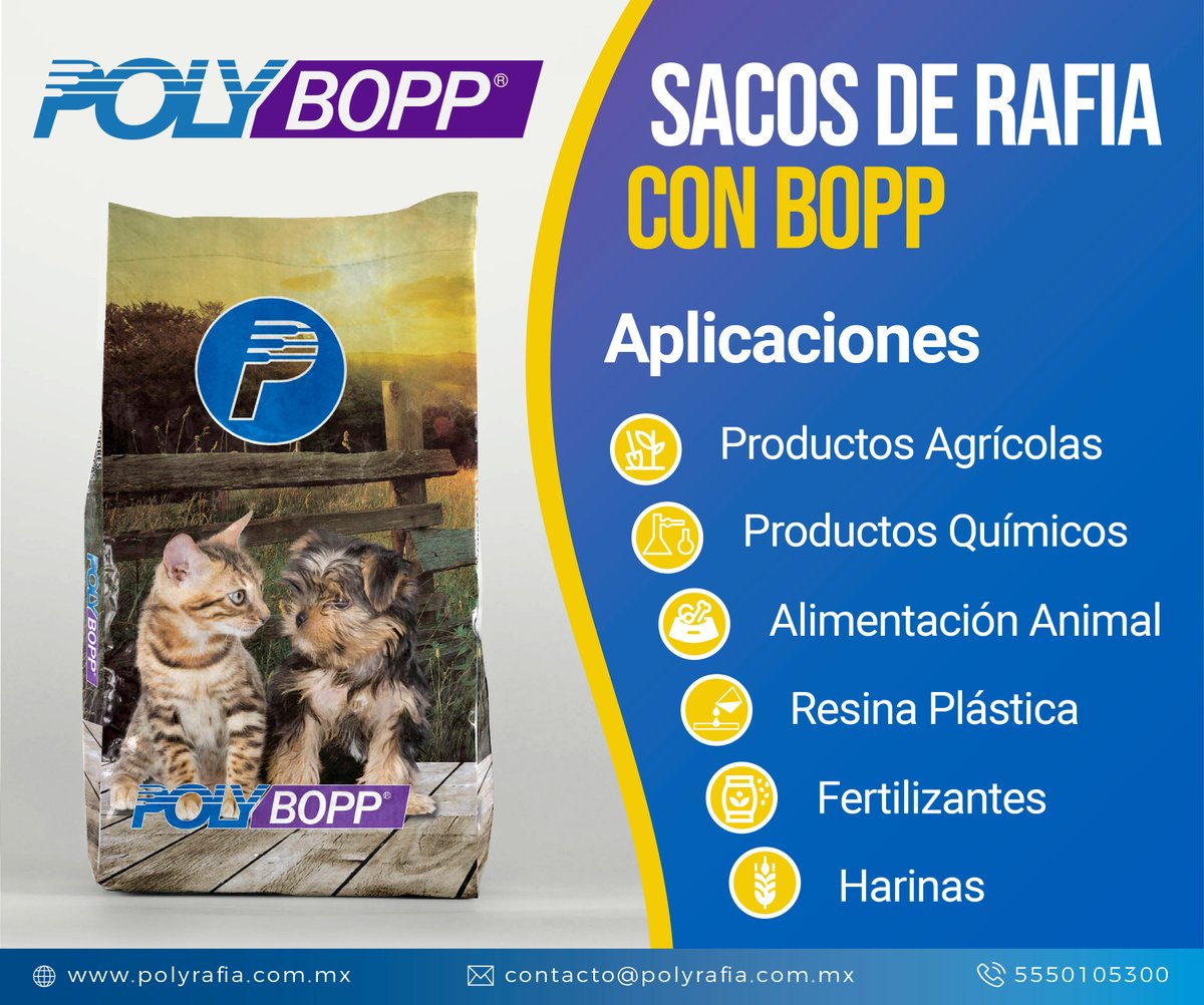 PolyRafiaMX's tweet photo. ¿Sabías qué los sacos de rafia laminados con BOPP permiten una impresión de alta calidad, aumentan la visibilidad del producto y tiene una influencia positiva en el reconocimiento de la marca?
Si deseas obtener el mejor empaque para tus productos, Contáctanos.
#PolyBopp #PolyBag https://t.co/JoQmBoVFed